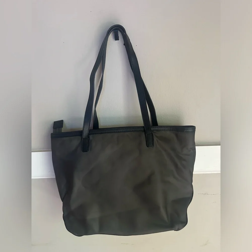 MICHAEL Michael Kors Black Nylon Tote with Front Zip Pocket